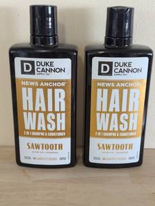 lot 108 image: 2 Pack Duke Cannon Sawtooth 2-in-1 Hair Wash 14 fl ozea