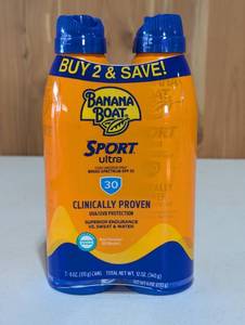 lot 11A image: 2 Pack - Banana Boat Ultra Sport Clear Sunscreen Spray - 12 oz Total
