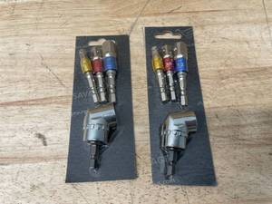 lot 75 image: Lot of 2- 14 Hex Driver Drill Socket Adaptor Sets