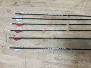 lot 105 image: BlackOut Lot of 6- MX3 Hunter Micro Diameter Carbon Arrows