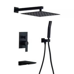 lot 57 image: Delta Modern Square Non Shared Function Shower System Package