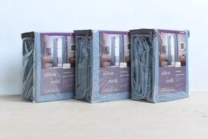 lot 129 image: ALLEN  ROTH Lot of 3  Whinfell Grommet Top Panels - 84in