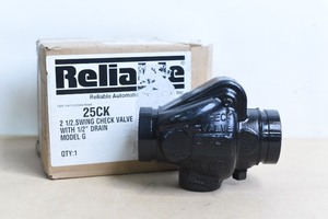 lot 147 image: RELIABLE 2-12in Swing Check Valve w 12in Drain