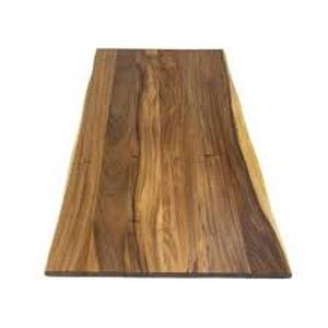 lot 29 image: Hampton Bay 8 ft. L x 25 in. D Finished Saman Solid Wood Butcher Block Standard Countertop in With Live Edge   Customer Returns See Pictures
