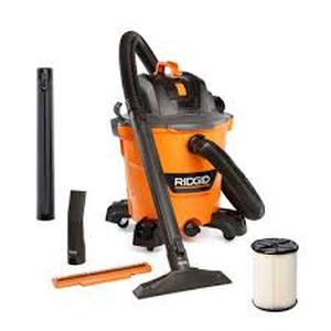 lot 39 image: RIDGID 12 Gallon 5.0 Peak HP NXT Shop Vacuum Wet Dry Vac with General Debris Filter, Locking Hose and Accessory Attachments  Customer Returns See Pictures