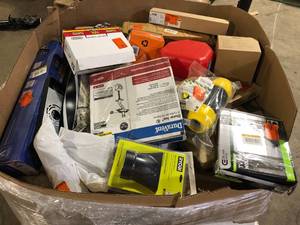lot 11 image: Gaylord of Assorted Tools, Hardware and General Merchandise Various Models and Conditions Customer Returns See Pictures