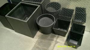 lot 80 image: Fiberglass and Plastic Planter Lot