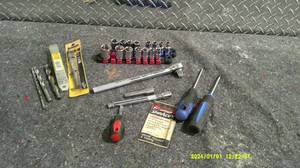 lot 69 image: Assorted Sockets, Drill bits and other Tools