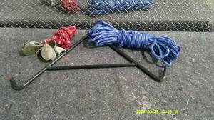 lot 46 image: Large Game, Hog, Deer Hang RackHook with Pullies and Rope