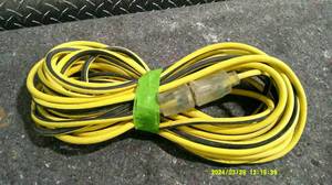 lot 50 image: 50 Foot Black and Yellow 14 Gauge Extension Cord