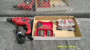 lot 37 image: Hyper Tough Drill and Assorted Bits