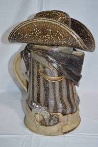 lot B-18 image: Western Theme Cowboy Pitcher