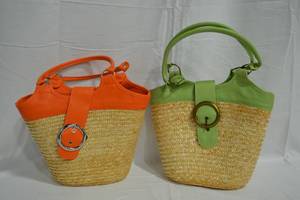 lot 48 image: pair of straw bags