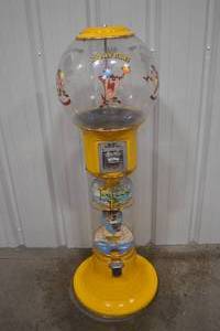 lot A-82 image: Vintage Looney Tunes Tasmanian Devil Gumball Machine