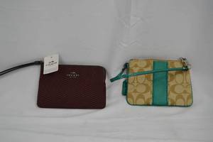 lot 127 image: Coach Canvas Wristlet & Jacquard Zip Wallet