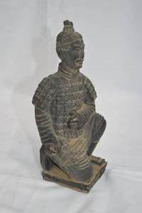 lot 128 image: Chinese Terra Cotta Kneeling Warrior Statue