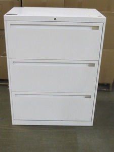 lot 1 image: 3 Drawer Lateral Filing Cabinet - 30  x 18  x 40