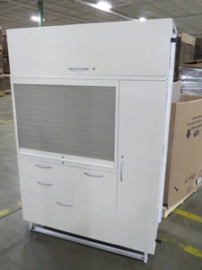 lot 9 image: Tall Filing Cabinet with Hanging Storage - 48 x 20 x 70