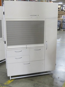 lot 10 image: Tall Filing Cabinet with Hanging Storage - 48 x 20 x 70