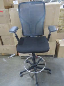 lot 38 image: Allsteel Mesh Adjustable High Back Office Chair