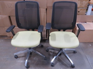 lot 50 image: 2 Chair Lot of Allsteel Mesh OfficeDesk Chairs