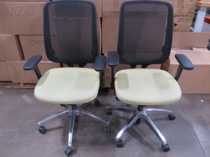 lot 51 image: 2 Chair Lot of Allsteel Mesh OfficeDesk Chairs