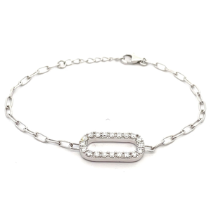 lot 36 image: NEW 1.25 Carat Pav Diamond Paperclip Layering Bracelet VIDEO