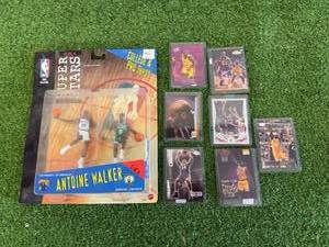 lot 239 image: Shaquille O Neal Cards & Antoine Walker Figurines
