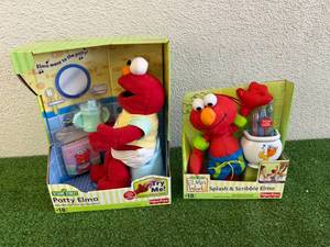 lot 246 image: Splash & Scribble Elmo & Potty Elmo