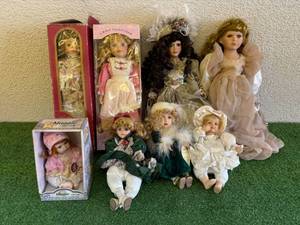 lot 270 image: Porcelain Dolls