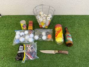 lot 291 image: Golf Balls, Tennis Balls & Knife