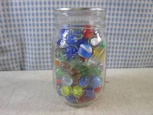 lot 6 image: (EC1) Jar of Assorted Vintage Marbl...