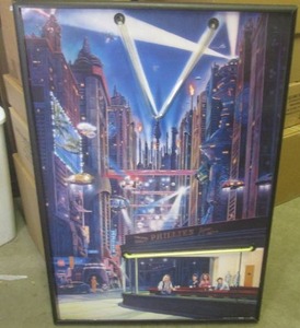 lot 10 image: (FDS) Framed Millennium Night Cafe...