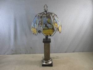 lot 128 image: (FS) Table Lamp with Glass Pheasant...