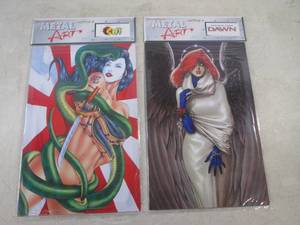 lot 129 image: (G-1) 2 New Metal Art Signs Shi and...