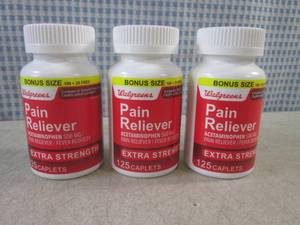 lot 130 image: (EC1) 3 Bottles Extra Strength Pain...