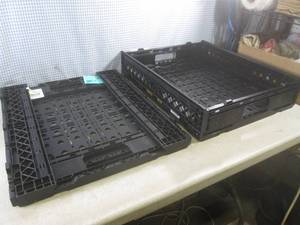 lot 137 image: (EW3) 2 Foldable Plastic Crates 24...