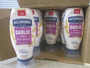 lot 161 image: (B-2) 12 Bottles of Hellmanns Garl...