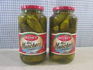 lot 188 image: (C-3) 2 Jars of Gedney Mini Muncher...