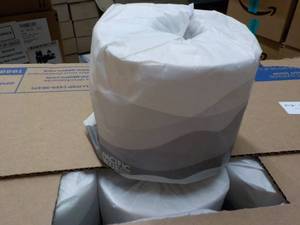 lot 43 image: Case of Pacific Blue 80 rolls 2 ply...