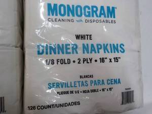 lot 44 image: 500 Monogram Dinner Napkins...