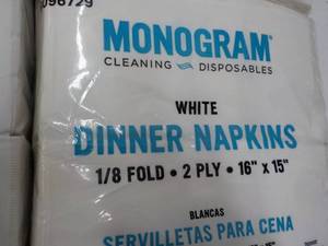 lot 46 image: 500 Monogram Dinner Napkins...