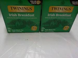 lot 97 image: 2 Twinings Irish Breakfast Pure Bl...