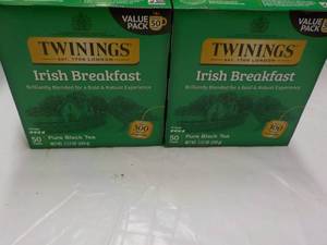 lot 99 image: 2 Twinings Irish Breakfast Pure Bl...