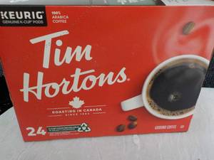 lot 113 image: Keurig Tim Hortons 24 ct Coffee Pod...