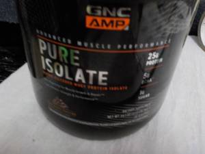 lot 212 image: 34.1 oz GNC Pure Isolate Protein Po...