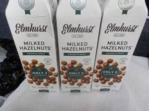 lot 236 image: 3 Elmhurst 32 oz Milked Hazelnuts...