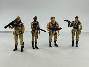 lot 41 image: Set of Four Die-Cast Eagle Force Action Figures with Weapons