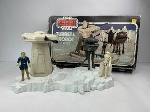 lot 50 image: 1980 Star Wars ESB Empire Strikes Back Turret & Probot Play Set with Han & Snowtrooper