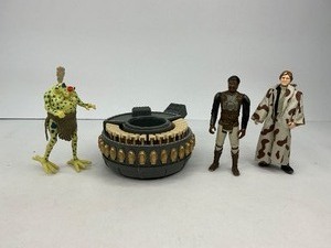 lot 55 image: Star Wars ROTJ Return of the Jedi Action Figure Lot - Sy Snootles & Max Rebo Organ, Lando Calrissian, & Han Solo
